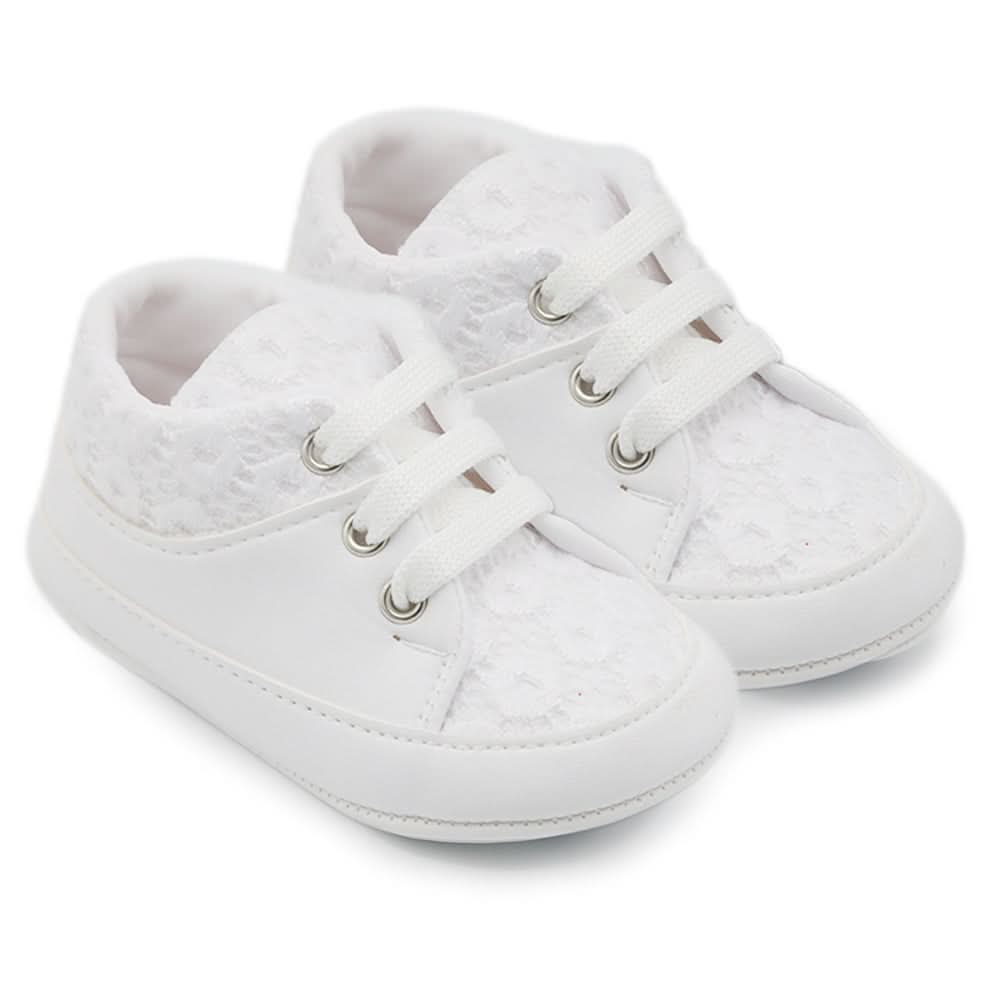 Newborn Boys Booties Shoes - White, Newborn Caps, Shoes & Socks, Chase Value, Chase Value