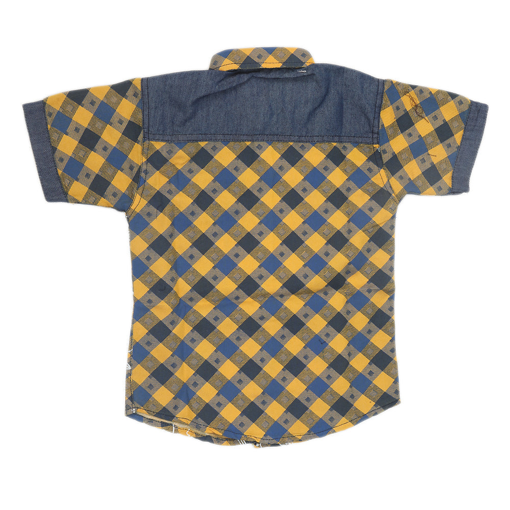 Boys Half Sleeves Casual Shirt - Blue, Kids, Boys Shirts, Chase Value, Chase Value