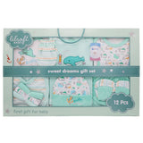 Newborn Gift Set 12Pcs - Cyan, Kids, Gift Set, Chase Value, Chase Value