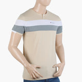 Men's Half Sleeves Round Neck T-Shirt - Fawn, Men's T-Shirts & Polos, Chase Value, Chase Value