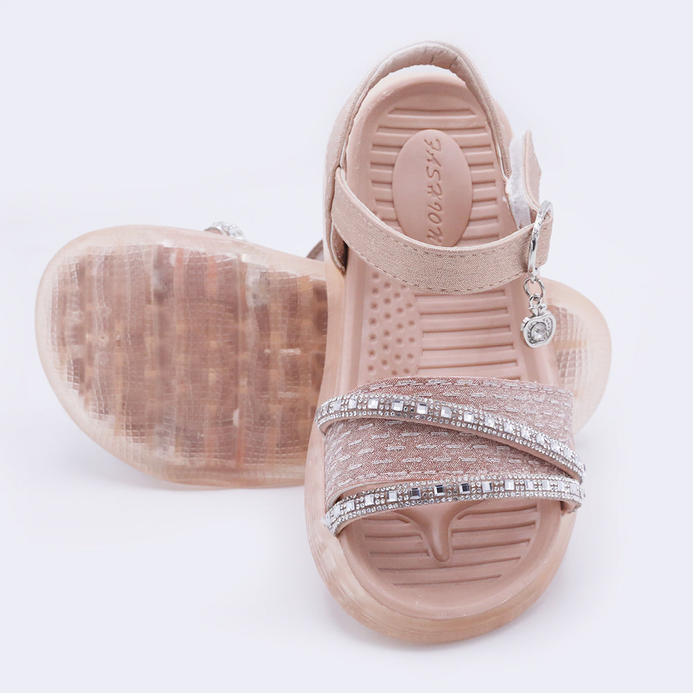 Girls Sandal - Peach, Girls Sandals, Chase Value, Chase Value