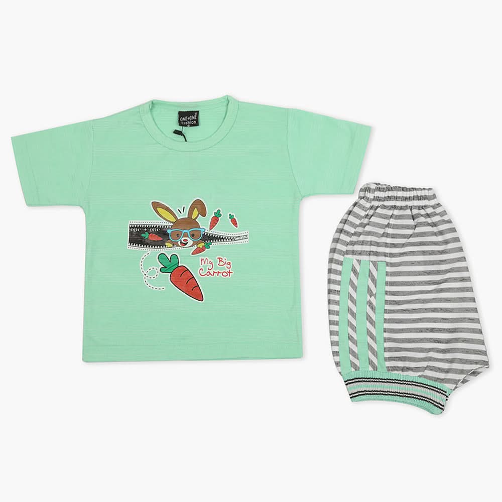 Boys Half Sleeves Short Suit - Cyan, Boys Sets & Suits, Chase Value, Chase Value