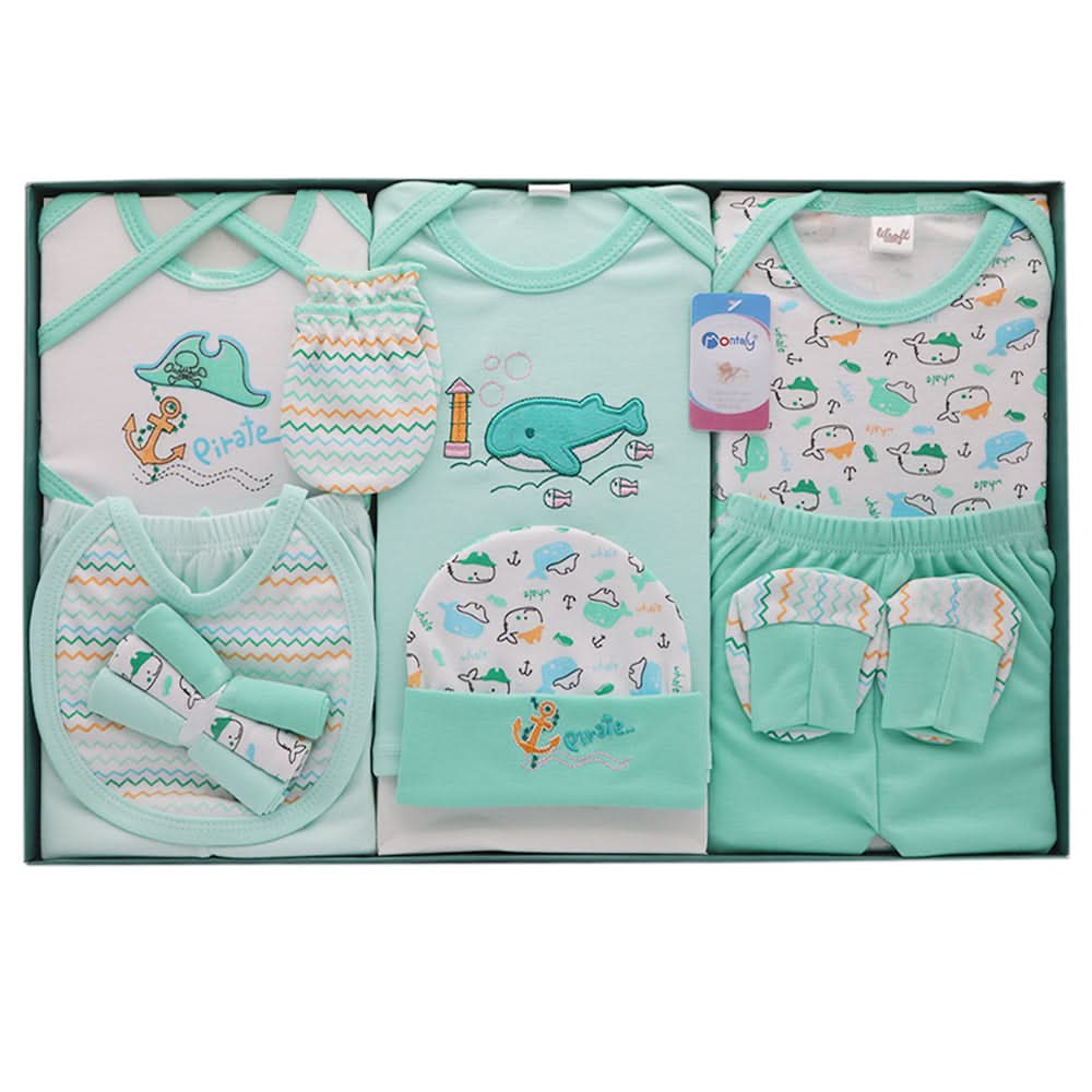 Newborn Gift Set 12Pcs - Cyan, Kids, Gift Set, Chase Value, Chase Value