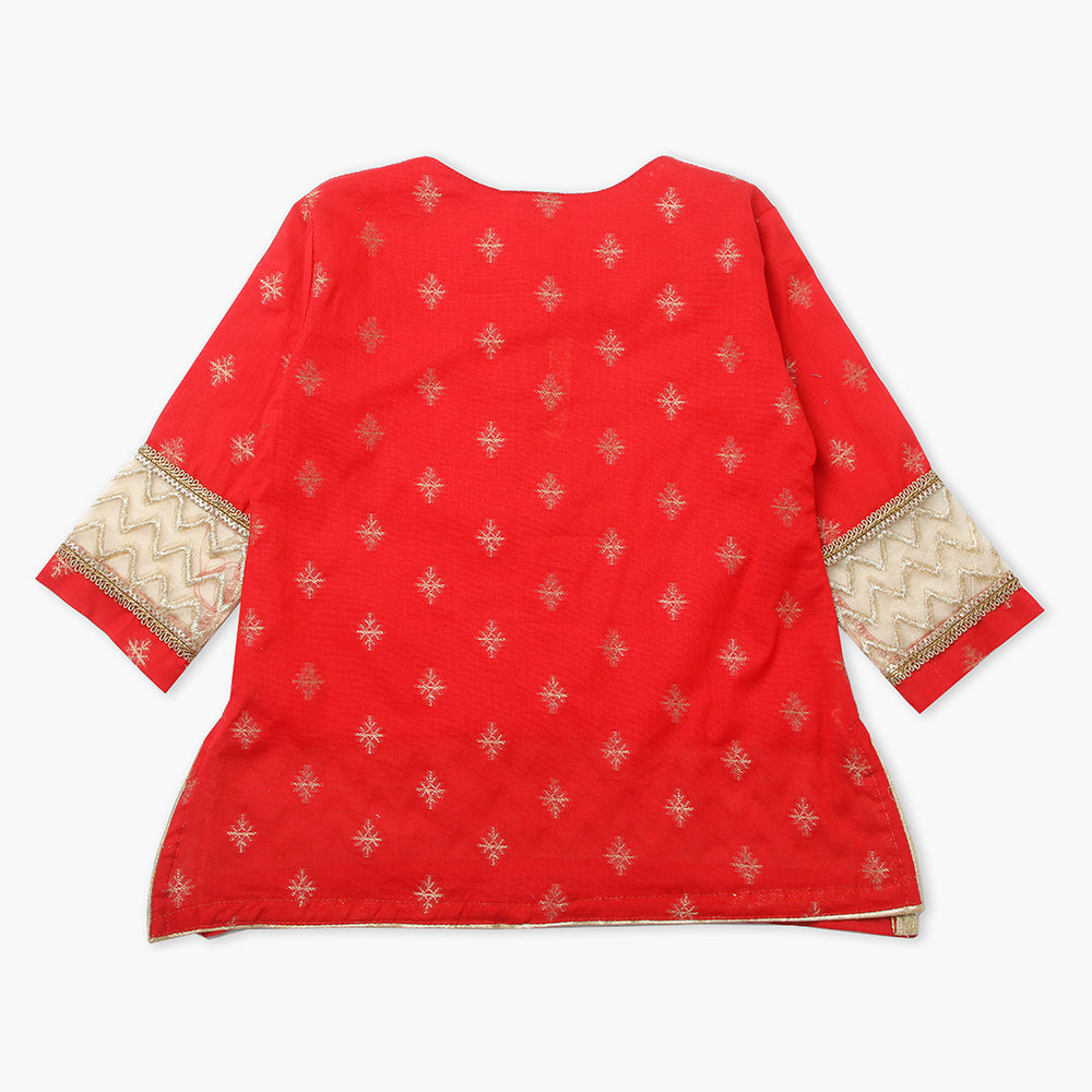 Girls Half Sleeves Tights Suit - Red, Girls Suits, Chase Value, Chase Value