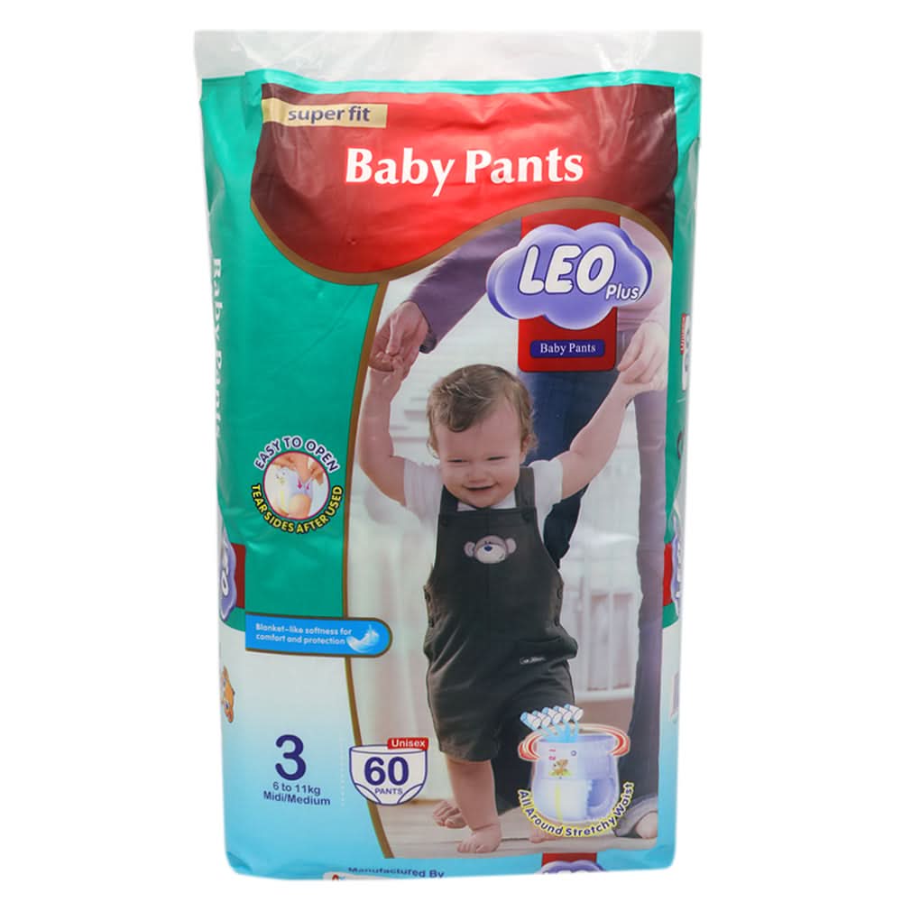 Leo Pants Regular 60 (Midi), Diapers & Wipes, LEO, Chase Value