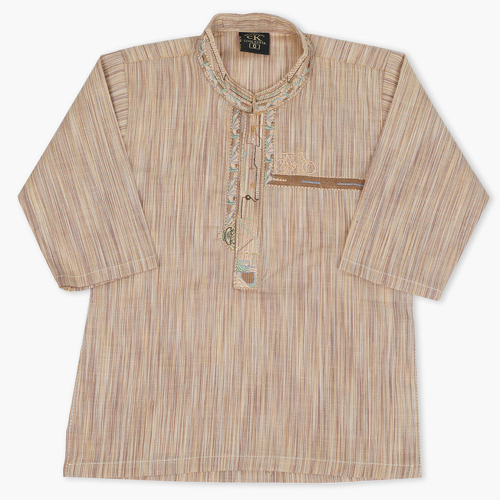 Newborn Boys Shalwar Suit - Light Brown, Newborn Boys Shalwar Suits, Chase Value, Chase Value