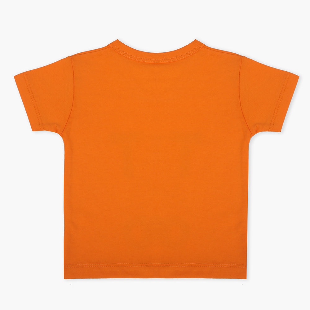 Newborn Boys Half Sleeves T-Shirt - Orange, Newborn Boys Shirts & T-Shirts, Chase Value, Chase Value