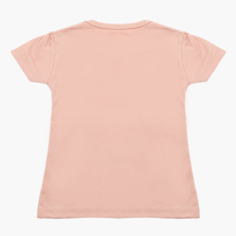 Girls Half Sleeves T-Shirt - Tea Pink, Girls T-Shirts, Chase Value, Chase Value