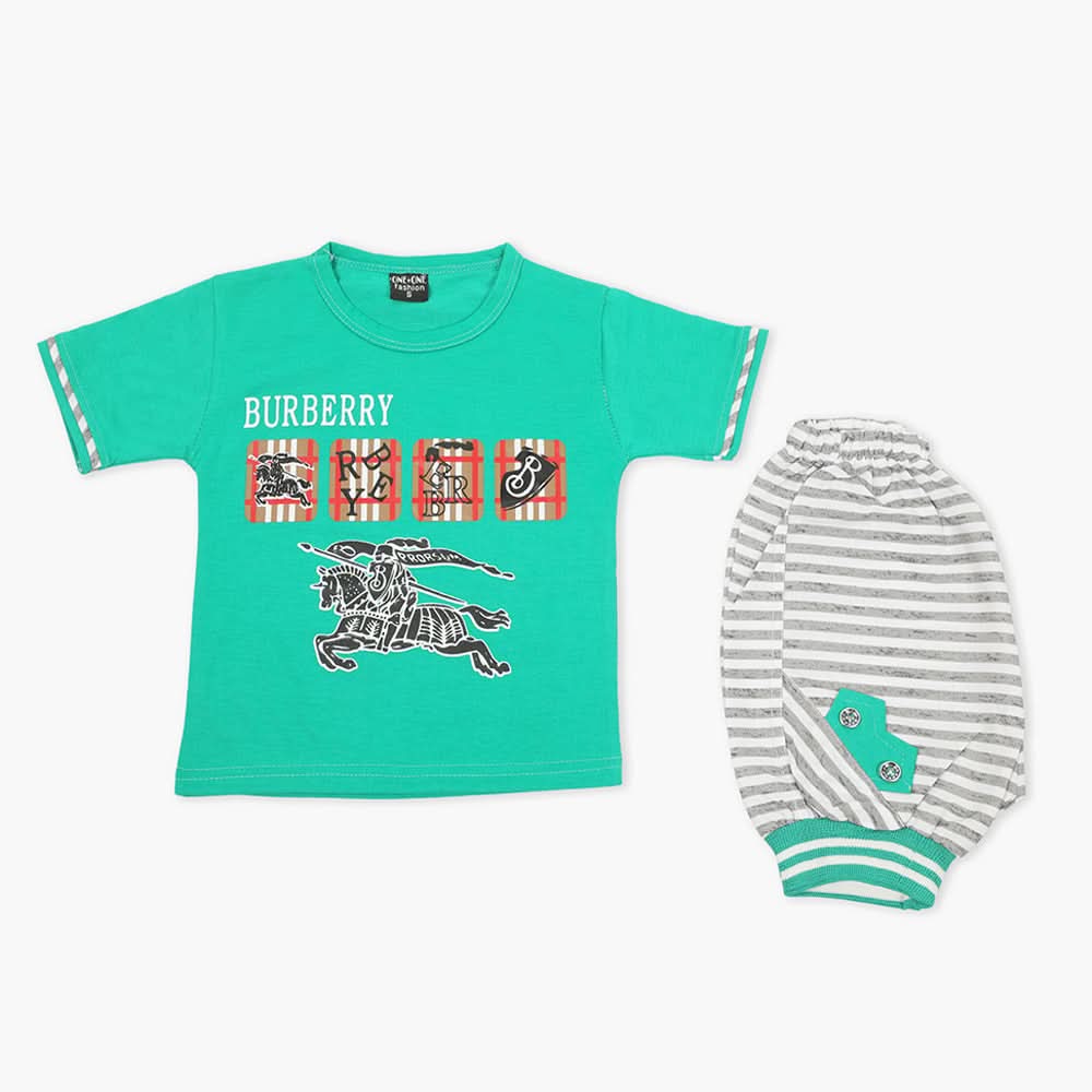 Boys Half Sleeves Suit - Green, Boys Sets & Suits, Chase Value, Chase Value