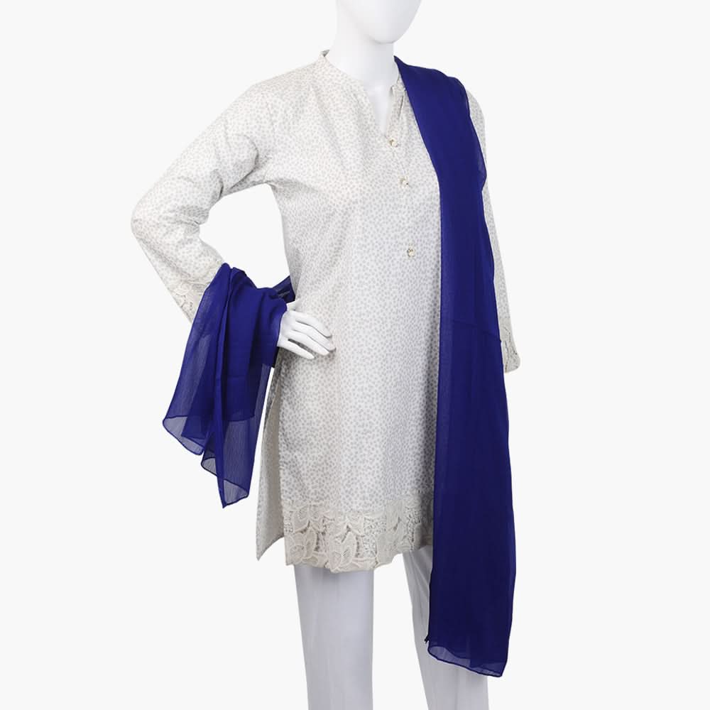 Women's Plain Chiffon Dupatta - Royal Blue, Women Dupatta, Chase Value, Chase Value