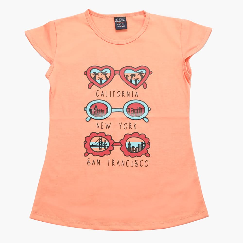 Boys Half Sleeves T-Shirt - Peach, Boys T-Shirts, Chase Value, Chase Value