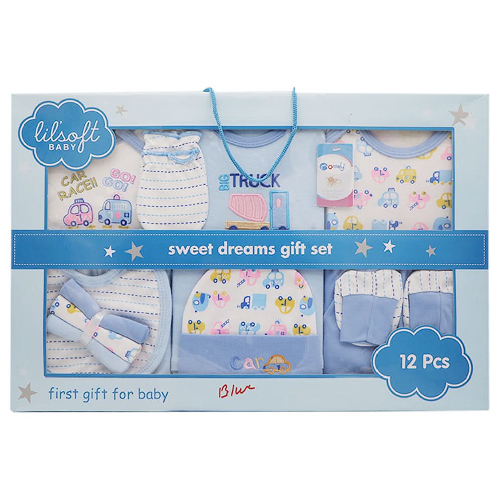 Newborn Gift Set 12Pcs - Blue, Kids, Gift Set, Chase Value, Chase Value