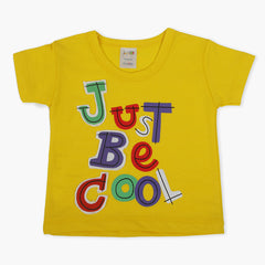 Newborn Boys Half Sleeves T-Shirt - Yellow, Newborn Boys Shirts & T-Shirts, Chase Value, Chase Value