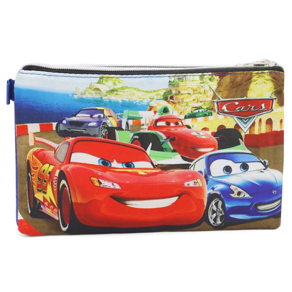 Pencil Pouch Three Zipper - Blue, Pencil Boxes & Stationery Sets, Chase Value, Chase Value