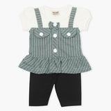 Newborn Girls Half Sleeves Suit - Green, Newborn Girls T-Shirts, Chase Value, Chase Value
