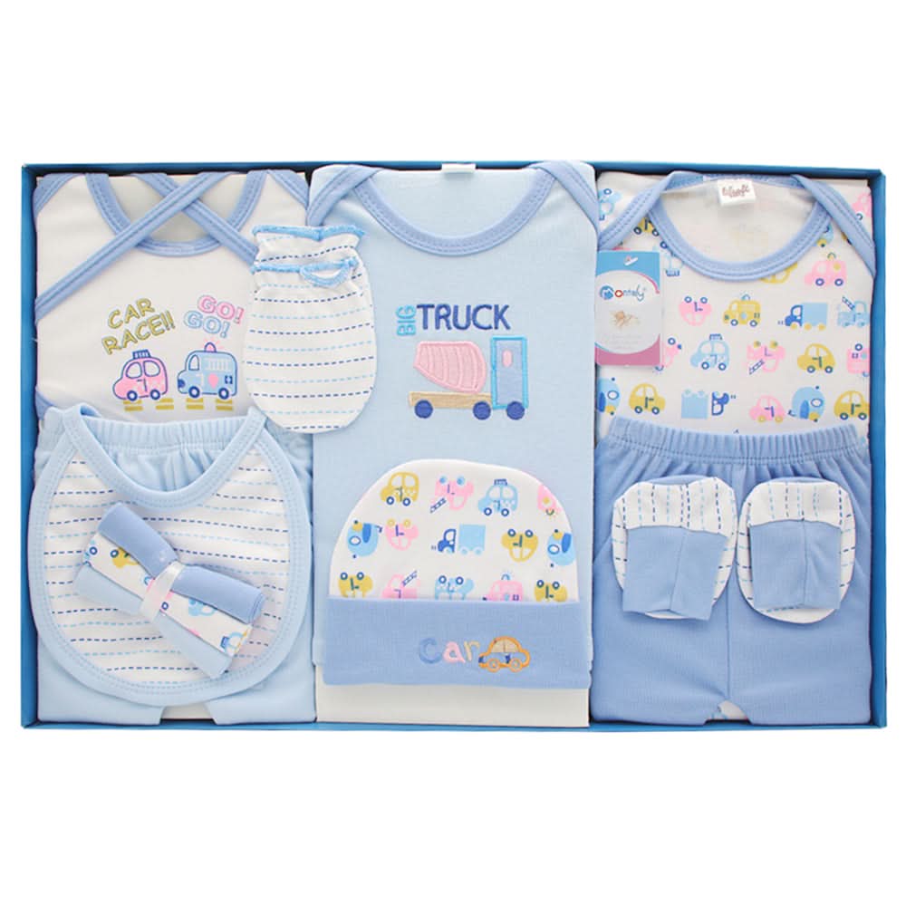 Newborn Gift Set 12Pcs - Blue, Kids, Gift Set, Chase Value, Chase Value