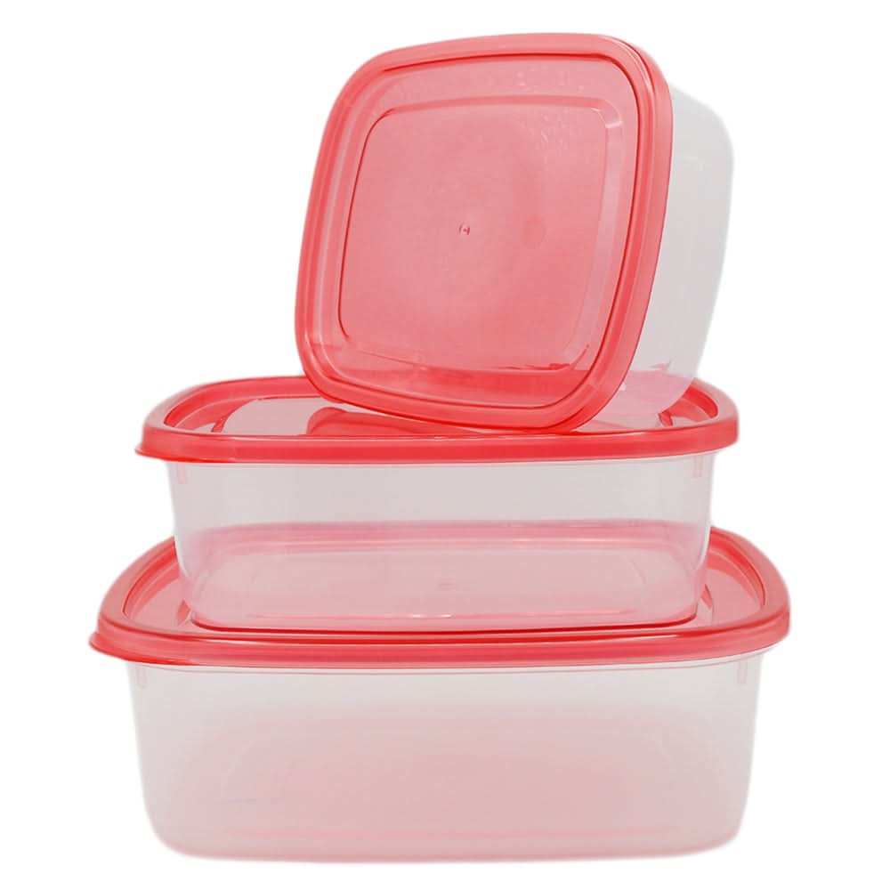 Storage Box Set Of 3 - Red, Storage Boxes, Chase Value, Chase Value