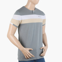 Men's Half Sleeves Round Neck T-Shirt - Grey, Men's T-Shirts & Polos, Chase Value, Chase Value