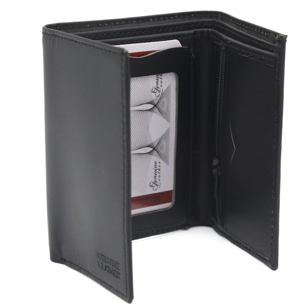 Men's Leather Wallet - Black, Men's Wallets, Chase Value, Chase Value