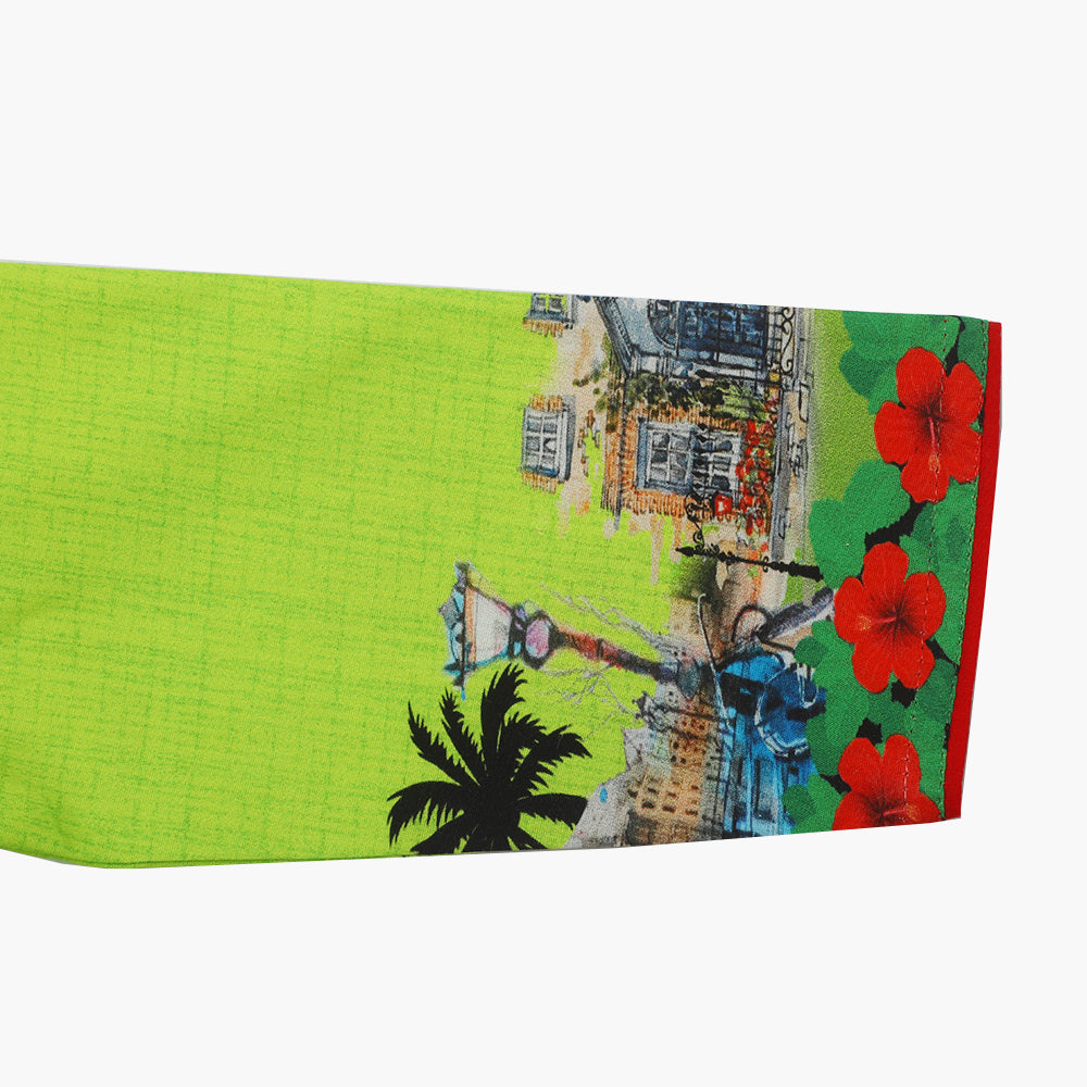 Girls Half Sleeves Tights Suit - Green, Girls Suits, Chase Value, Chase Value