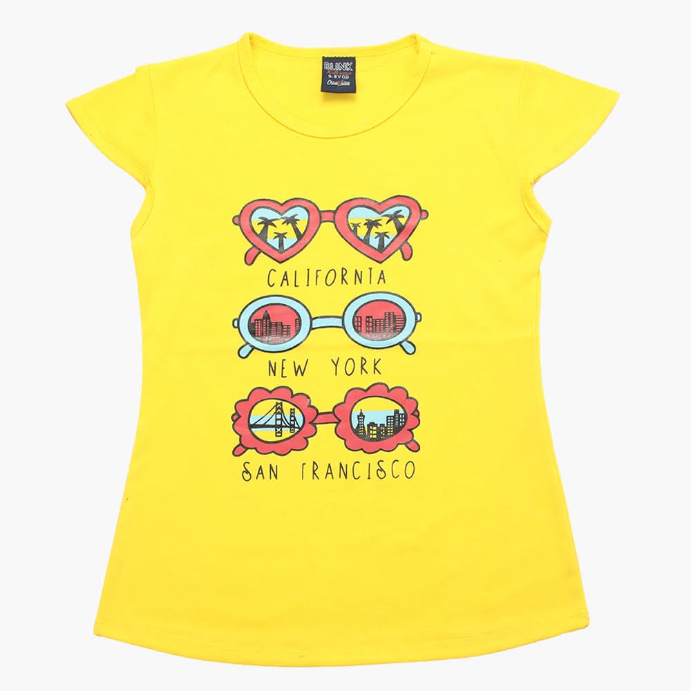 Boys Half Sleeves T-Shirt - Yellow, Boys T-Shirts, Chase Value, Chase Value