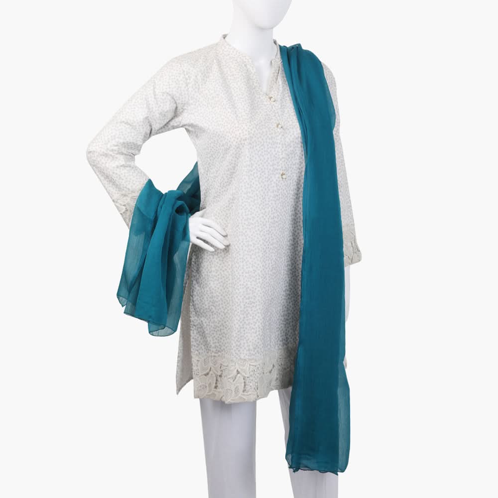 Women's Plain Chiffon Dupatta - Sea Green, Women Dupatta, Chase Value, Chase Value