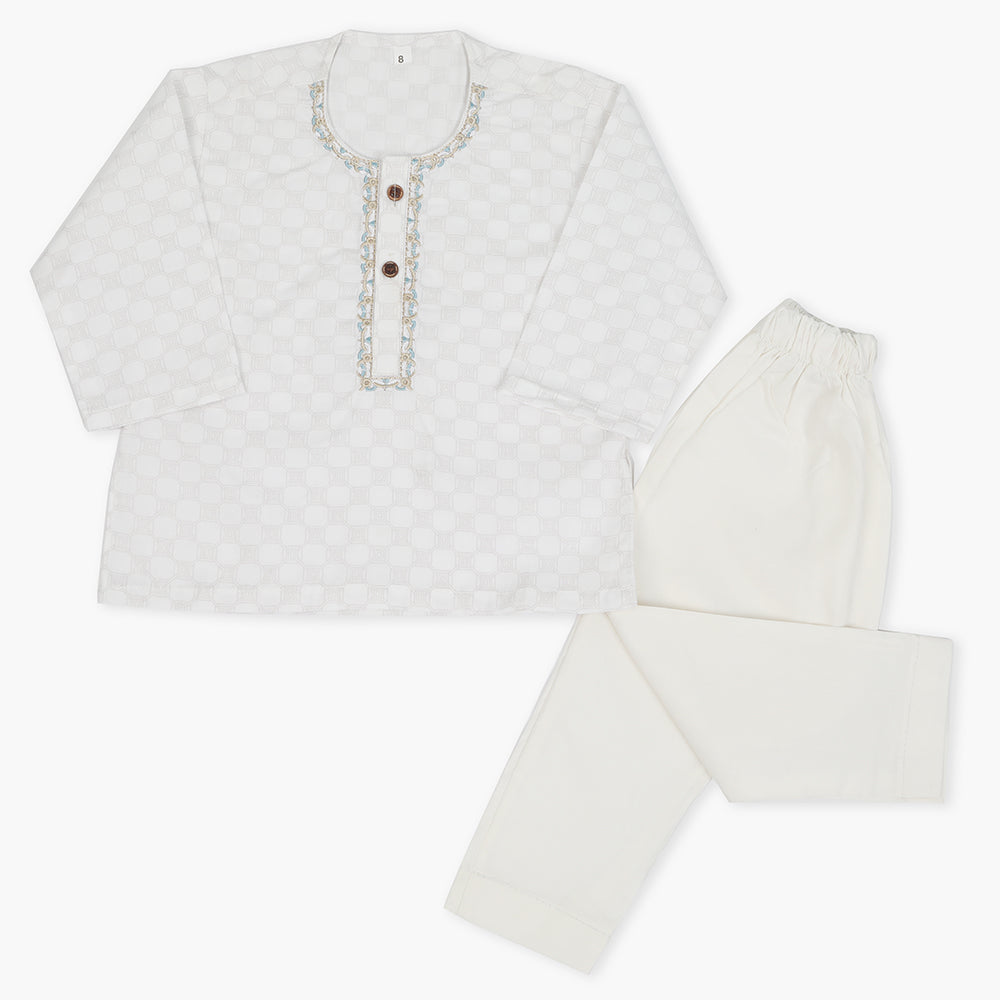 Newborn Boys Shalwar Suit - White, Newborn Boys Shalwar Suits, Chase Value, Chase Value