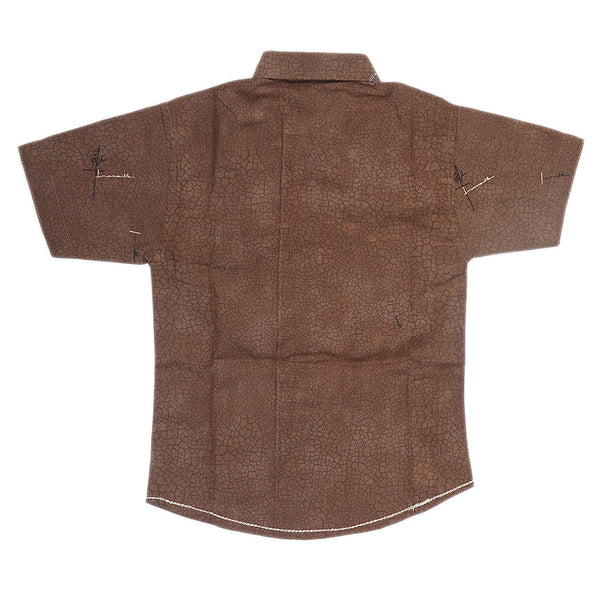 Boys Half Sleeves Casual Shirt - Brown, Kids, Boys Shirts, Chase Value, Chase Value