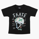 Boys Half Sleeves T-Shirt - Black, Boys T-Shirts, Chase Value, Chase Value