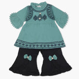 Girls Half Sleeves Suit - Steel Blue, Girls T-Shirts, Chase Value, Chase Value