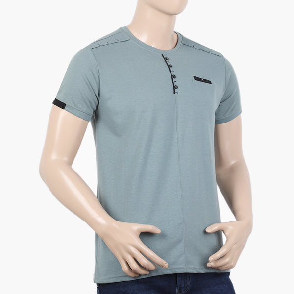 Men's Half Sleeves T-Shirt - Steel Blue, Men's T-Shirts & Polos, Chase Value, Chase Value