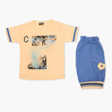 Boys Half Sleeves Suit - Peach, Boys Sets & Suits, Chase Value, Chase Value