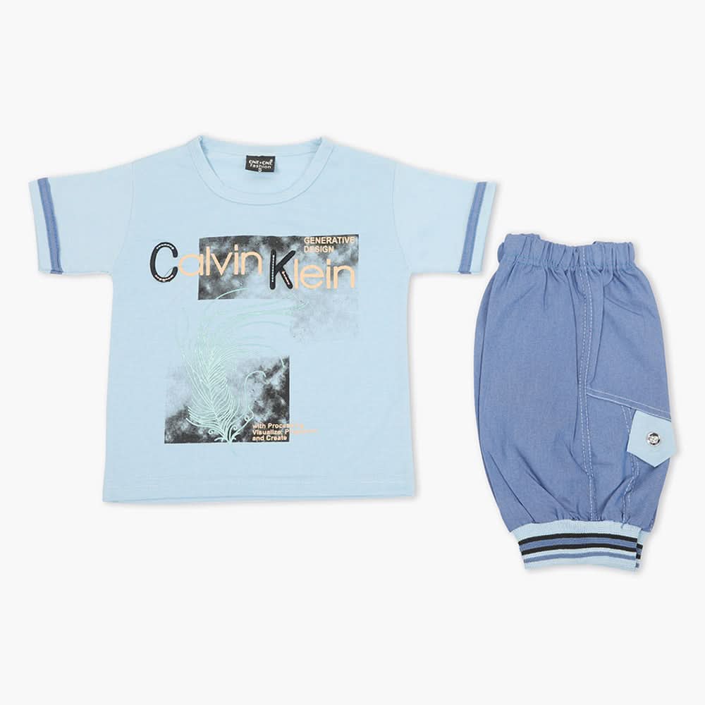 Boys Half Sleeves Suit - Blue, Boys Sets & Suits, Chase Value, Chase Value