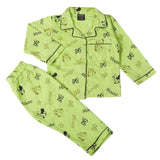 Girls Full Sleeves Night Suit - Light Green, Girls Suits, Chase Value, Chase Value