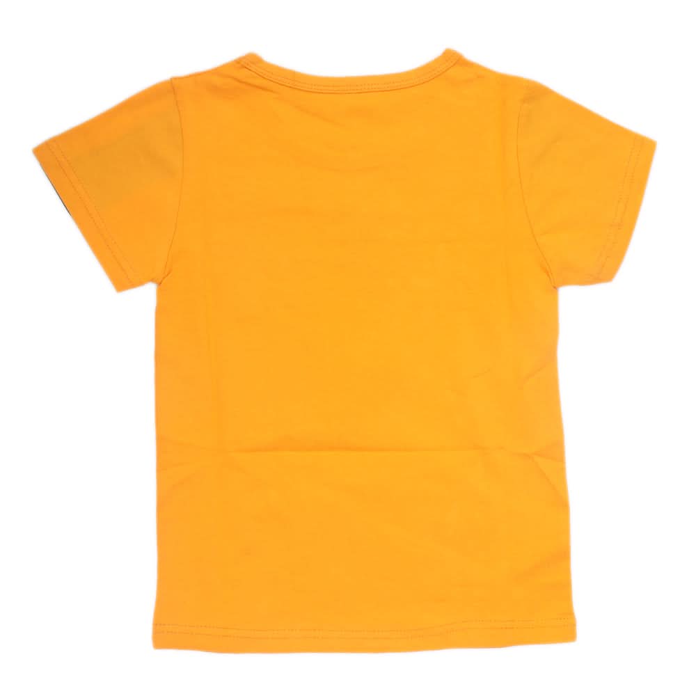 Boys Half Sleeves T-Shirt - Mustard, Kids, Boys T-Shirts, Chase Value, Chase Value