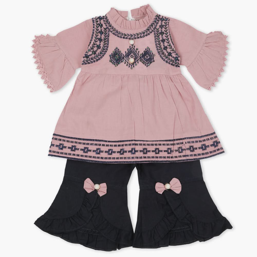 Girls Half Sleeves Suit - Light Purple, Girls T-Shirts, Chase Value, Chase Value