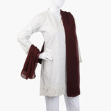 Women's Plain Chiffon Dupatta - Maroon, Women Dupatta, Chase Value, Chase Value