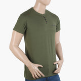 Men's Half Sleeves Round Neck T-Shirt - Green, Men's T-Shirts & Polos, Chase Value, Chase Value