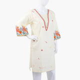 Women's Embroidered Kurti - Fawn, Women Ready Kurtis, Chase Value, Chase Value