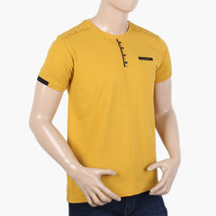 Men's Half Sleeves T-Shirt - Yellow, Men's T-Shirts & Polos, Chase Value, Chase Value