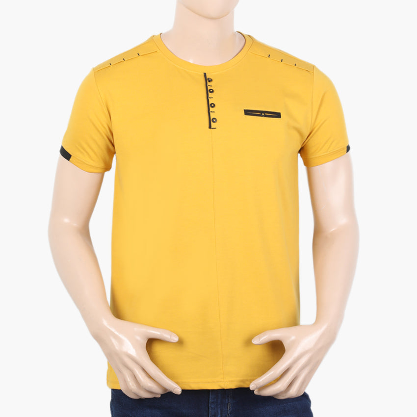 Men's Half Sleeves T-Shirt - Yellow, Men's T-Shirts & Polos, Chase Value, Chase Value