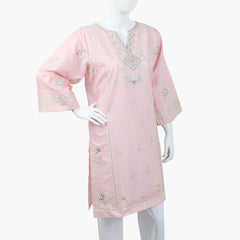 Women's Embroidered Kurti - Pink, Women Ready Kurtis, Chase Value, Chase Value