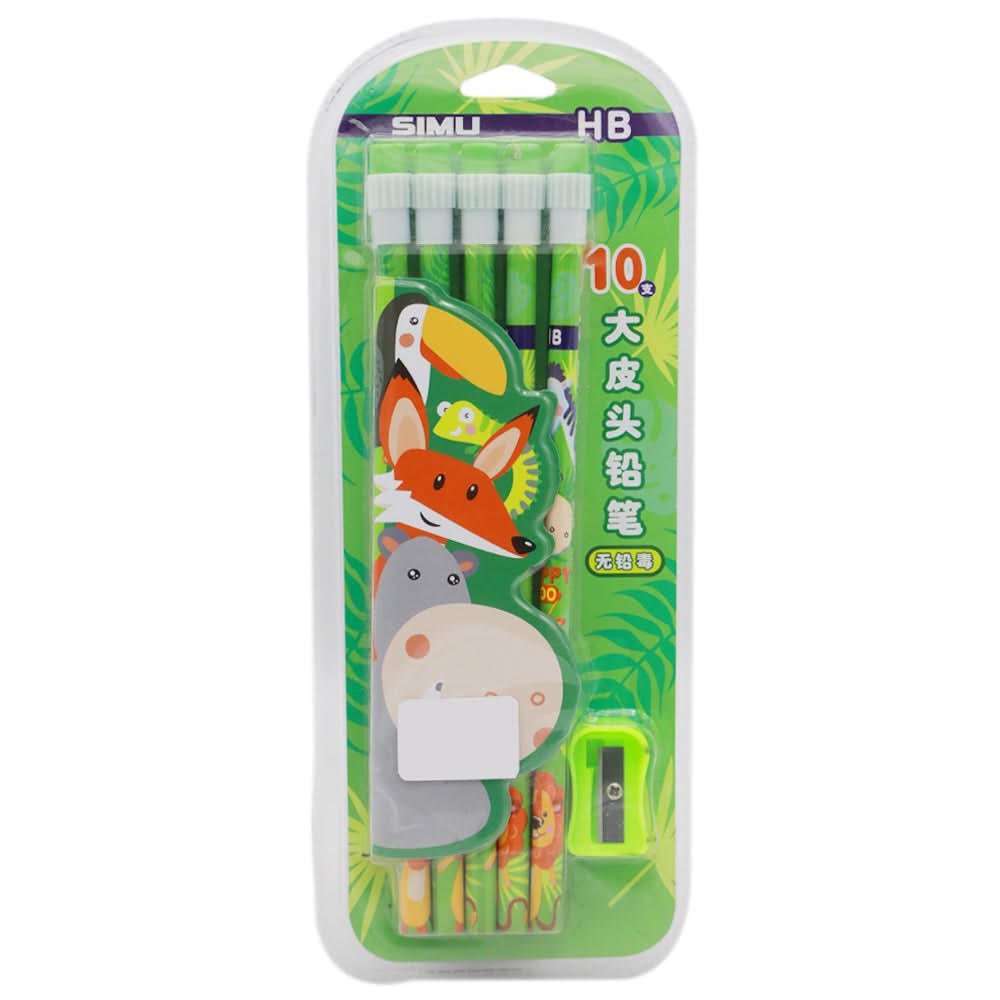 Pencil  Set - Green, Pencil Boxes & Stationery Sets, Chase Value, Chase Value