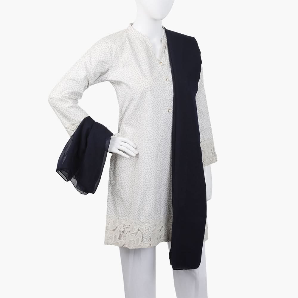 Women's Plain Chiffon Dupatta - Navy Blue, Women Dupatta, Chase Value, Chase Value