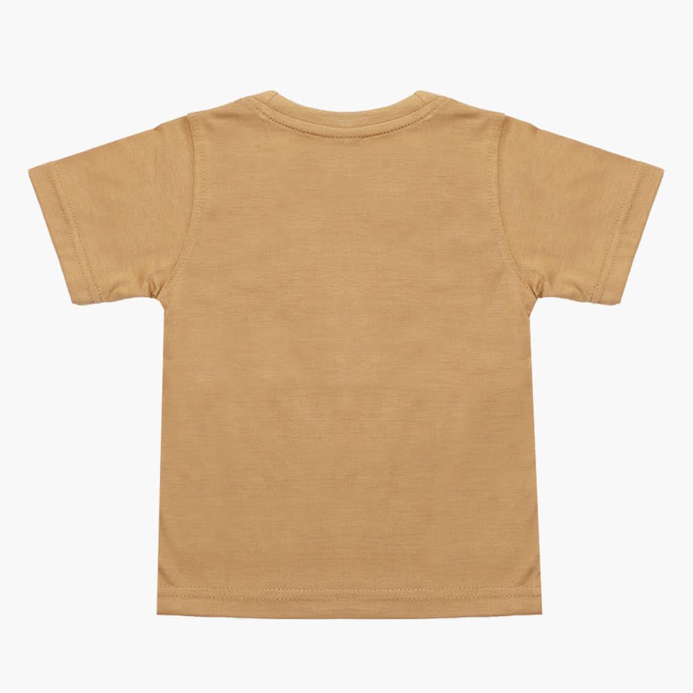 Boys Half Sleeves T-Shirt - Brown, Boys T-Shirts, Chase Value, Chase Value