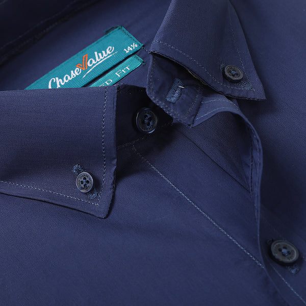 Men's Formal Shirt - Navy Blue, Men's Shirts, Chase Value, Chase Value