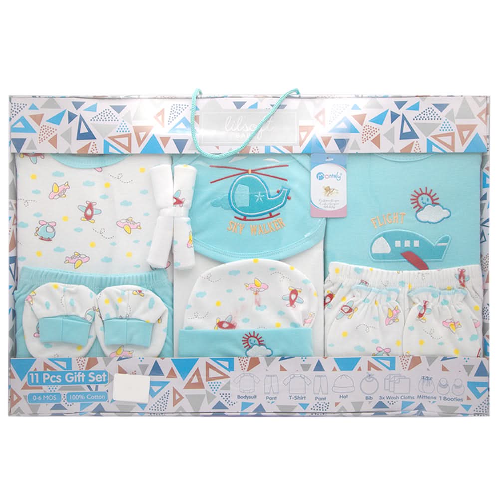 Newborn Gift Set 11Pcs - Light Blue, Kids, Gift Set, Chase Value, Chase Value