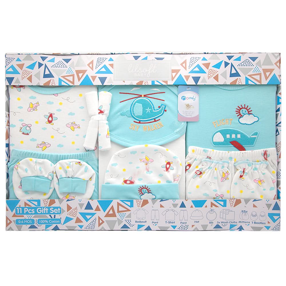 Newborn Gift Set 11Pcs - Light Blue, Kids, Gift Set, Chase Value, Chase Value
