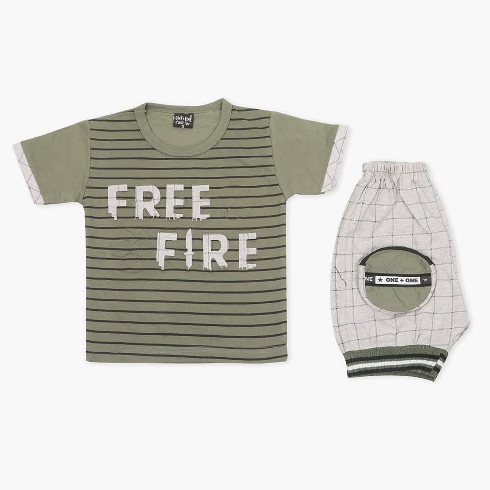 Boys Half Sleeves Suit - Green, Boys Sets & Suits, Chase Value, Chase Value