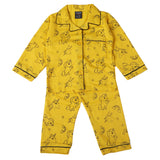 Girls Full Sleeves Night Suit - Mustard, Girls Suits, Chase Value, Chase Value